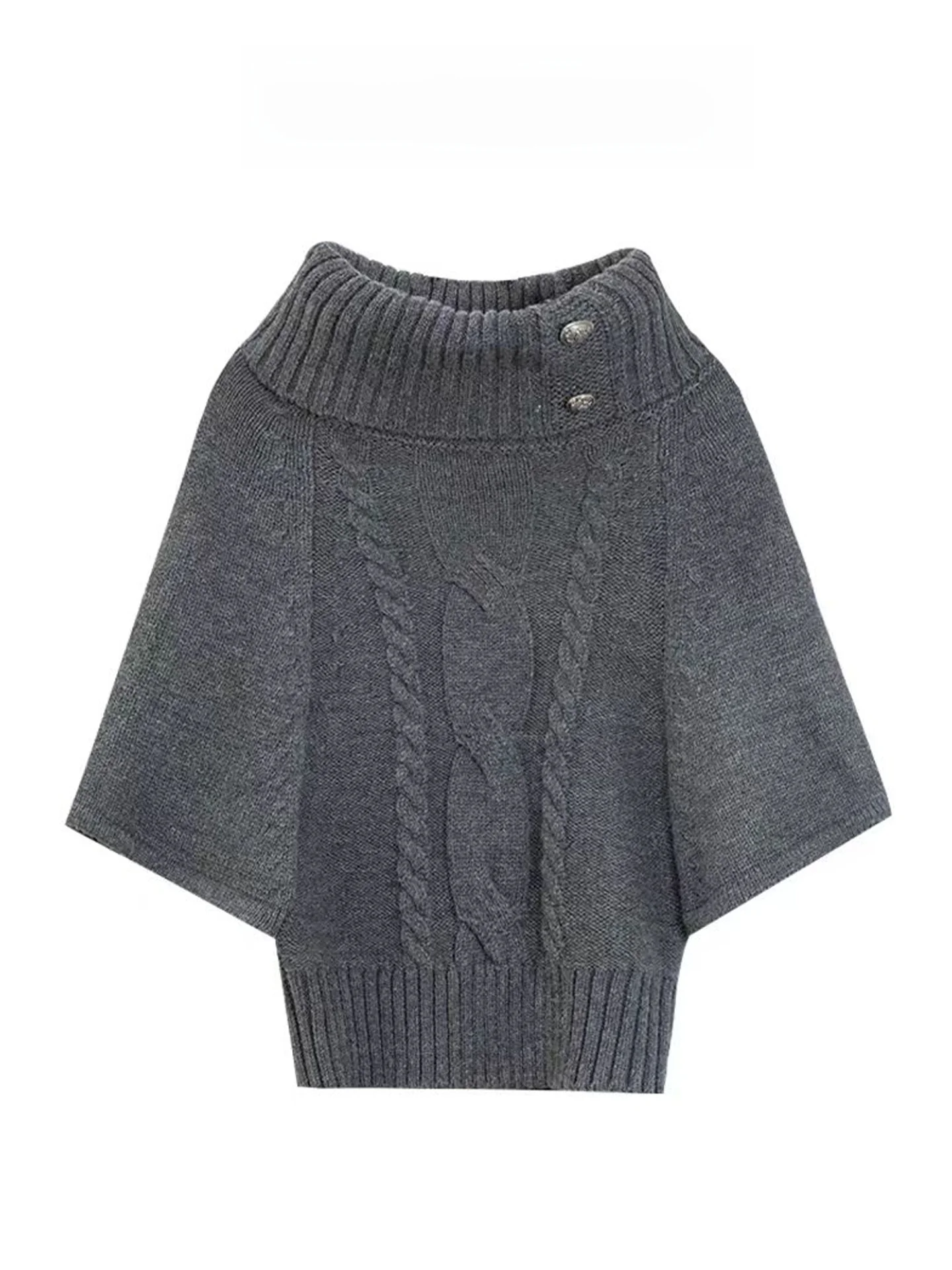 

Korean Sle Knitted Cowl Ne Sweater Women's Autumn Winter Vintage Rich Girl Medium Length Wide Sve High Collar Lazy Sof...