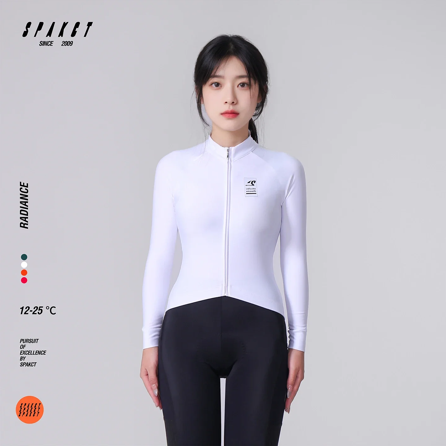 

SPAKCT 2025 Women's Long-Sleeved Cycling Shirt, a highly elastic cycling suit suitable for wearing in autumn.