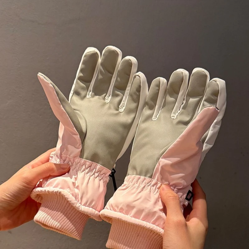 Thickened Fleece Winter Gloves for Men and Women Warm Waterproof Touchscreen Compatible Cycling Electric Vehicle Outdoor