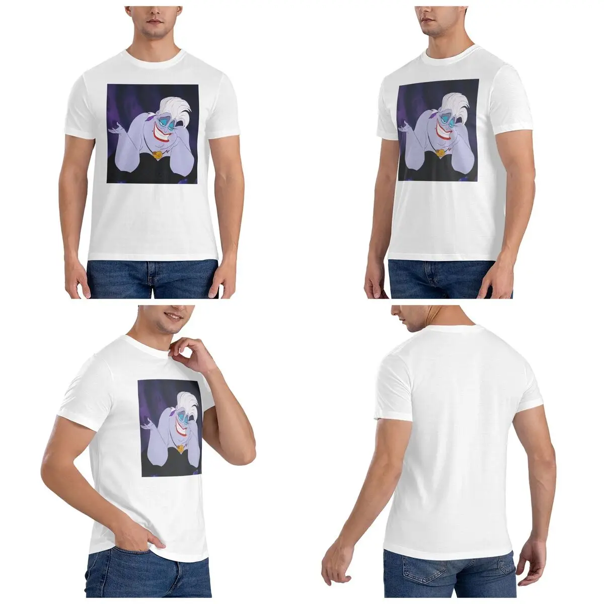 Disney Villains Challenge T-Shirt for Men Cotton Oversized T Shirts Men's Tees Short O-Neck Summer Clothes Tops S-6XL