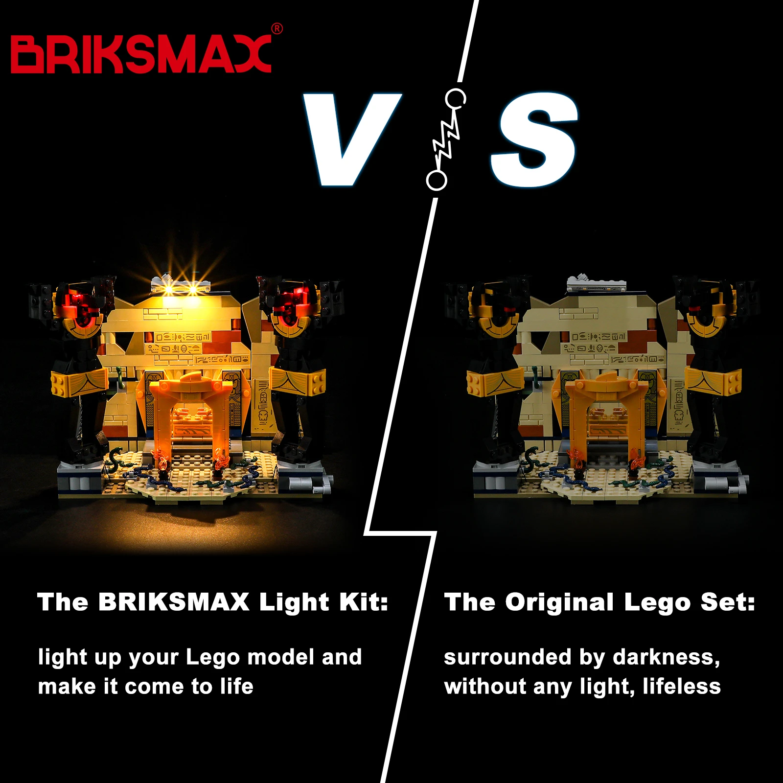 BriksMax Led Light Kit for 77013 Escape from the Lost Tomb Building Blocks Set (NOT Include the Model) Bricks Toys for Children