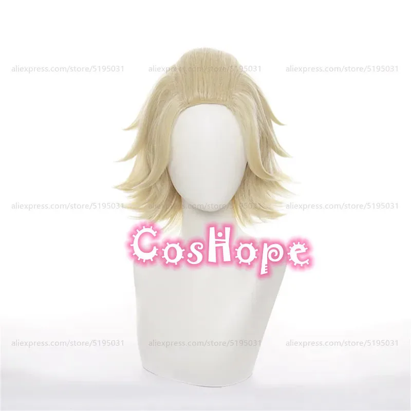 

2025 Manjiro Sano 30cm Short Light Golden Wig Anime Cosplay Heat Resistant Synthetic Wigs