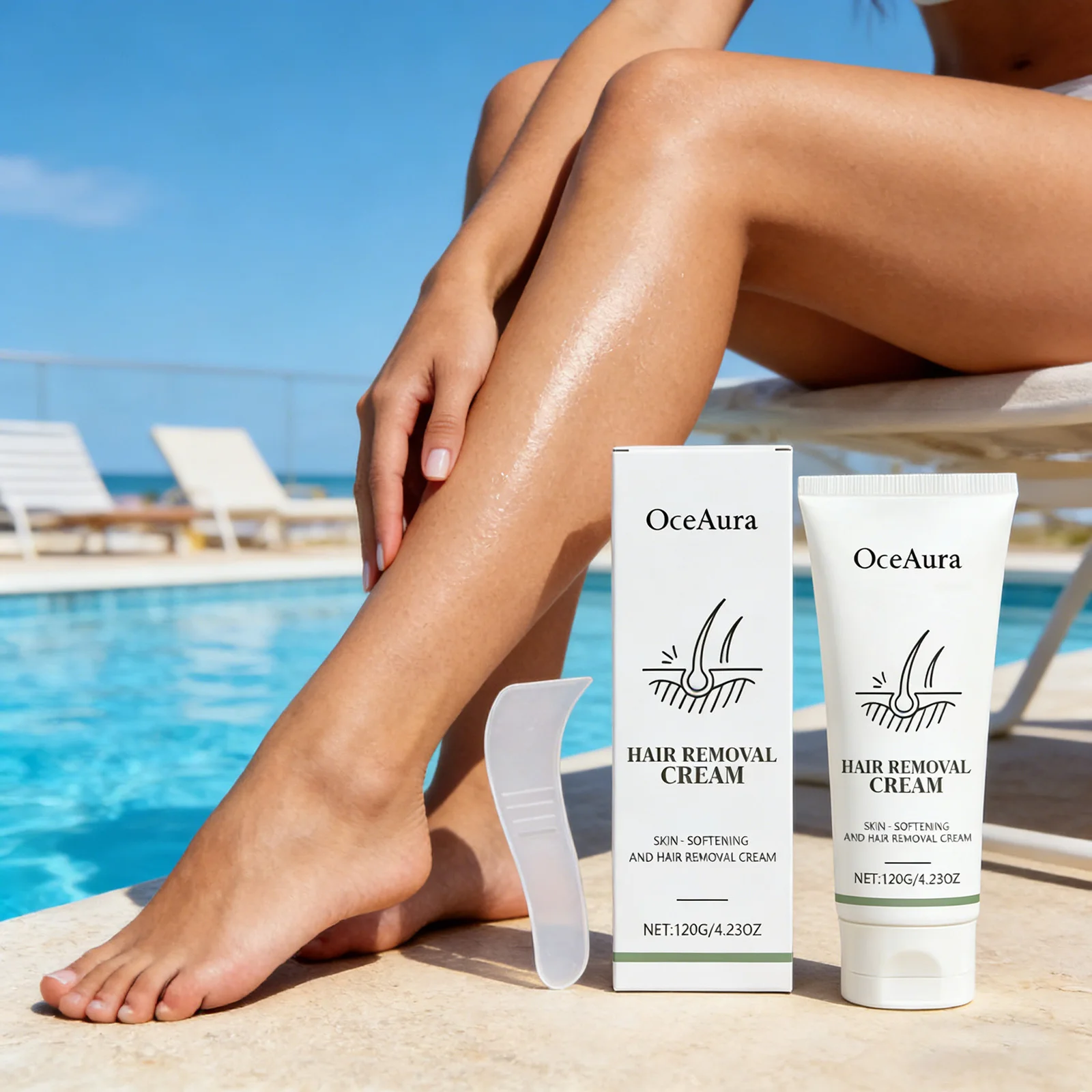 

Oceaura Hair Removal Cream Underarm Body Leg Arm Health Painless Depilatory Reduces Hair Growth Men Woman Sensitive Skin Care