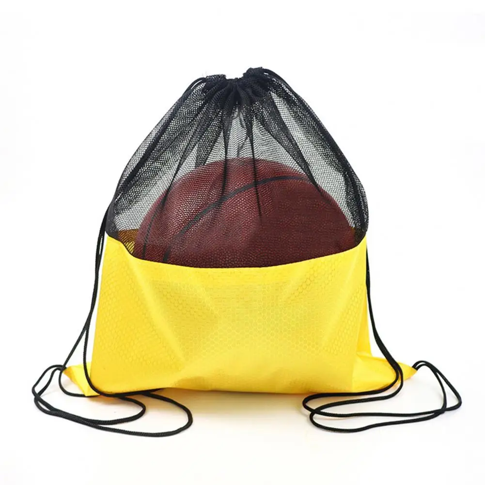 Mesh Drawstring Gym Bag Basketball Bag Waterproof Basketball Storage Bag with Drawstring Design Ideal for Sports Gym Football