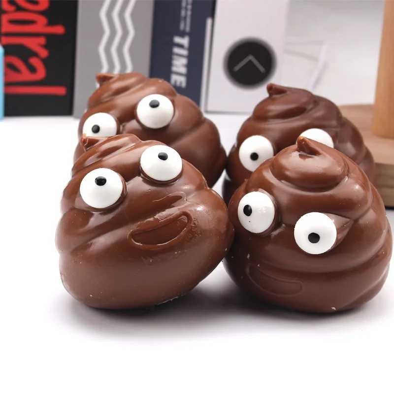 Building Block Filled Prank Poop Squishy Blind Box Moldable Squeeze Toy ASMR Sound Sensory Stress Ball Anxiety Relief for Adults