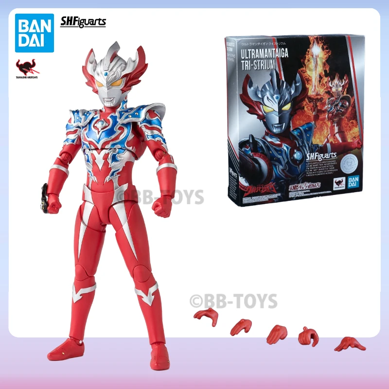 

В наличии Bandai S.H. Фигуртс SHF Ultraman серия Taiga Tri Strium подвижная аниме экшн-фигурка Коллекционная оригинальная готовая коробка