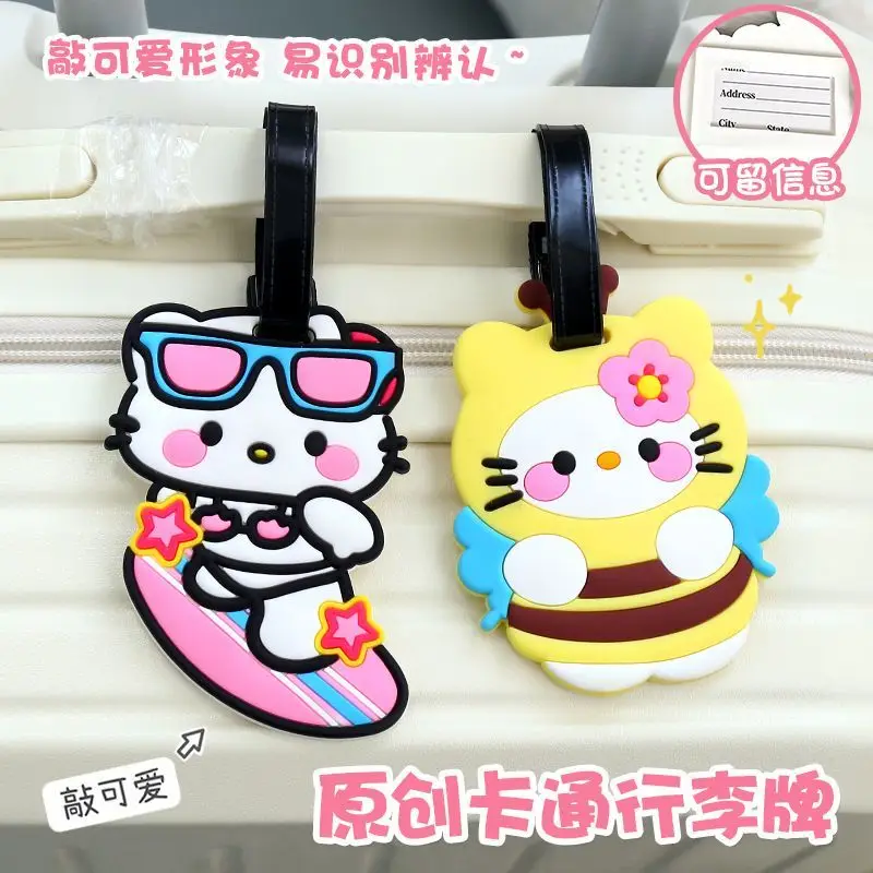 

Anime Sanrio Kuromi Kawaii My Melody Cinnamon Roll Luggage Tag Suitcase ID Card Address Holder Luggage Boarding Portable Gift