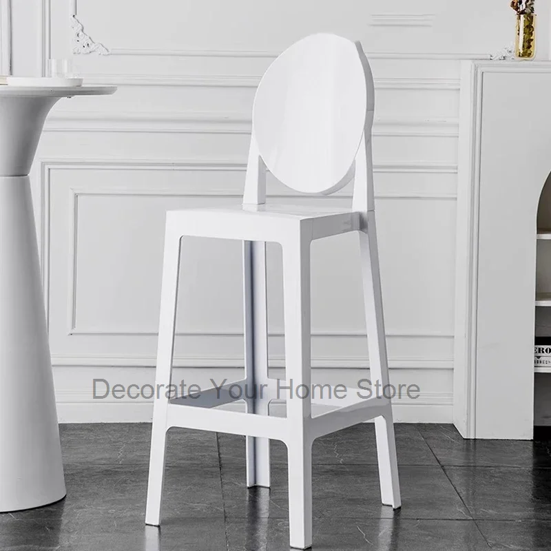 

Clear White Bar Chair Nordic Design Barstool Kitchen Island Bar Stool Modern Minimalist Cadeira Ergonomica Livingroom Furniture