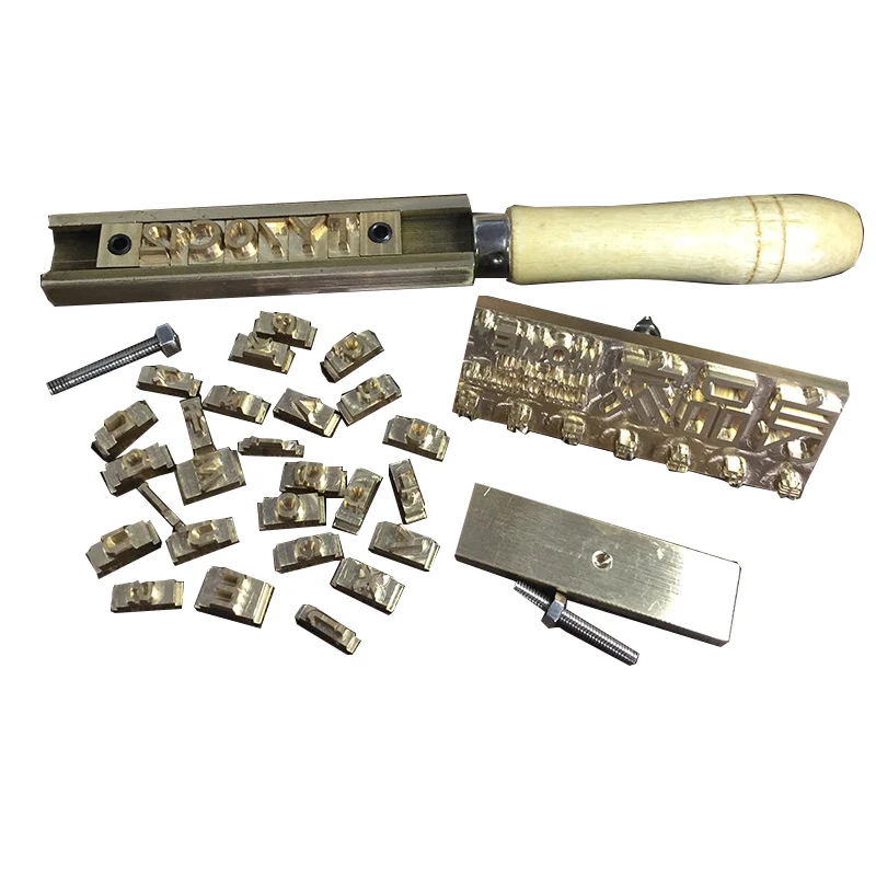 ZJW STLFHot Foil Stamping Brass Alphabets Letters Numbers Press Leather Craft Hot Stamping logo Copper Mold