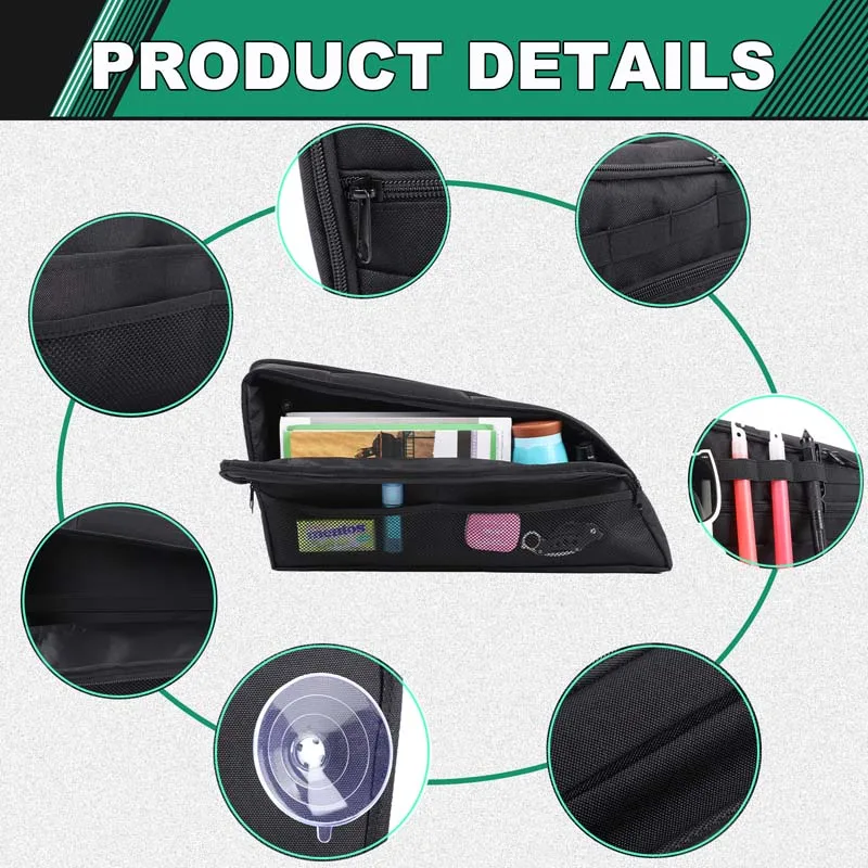 For Volvo V60/V60CC 2019-2026 Multipurpose Car Trunk Side Window Storage Bag Pouch Organizer Stowing Tool Tidying Bag Accessorie 5