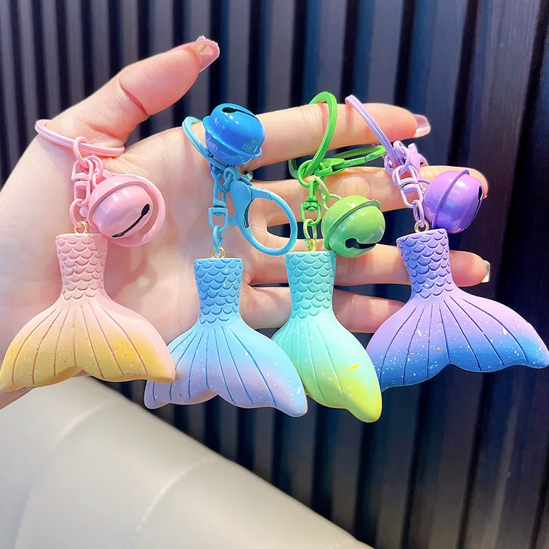 Resin Mermaid Tail Keychain Pendant Exquisite And Dreamy Car Keychain, Bag Accessory Trendy And Cool Small Gift