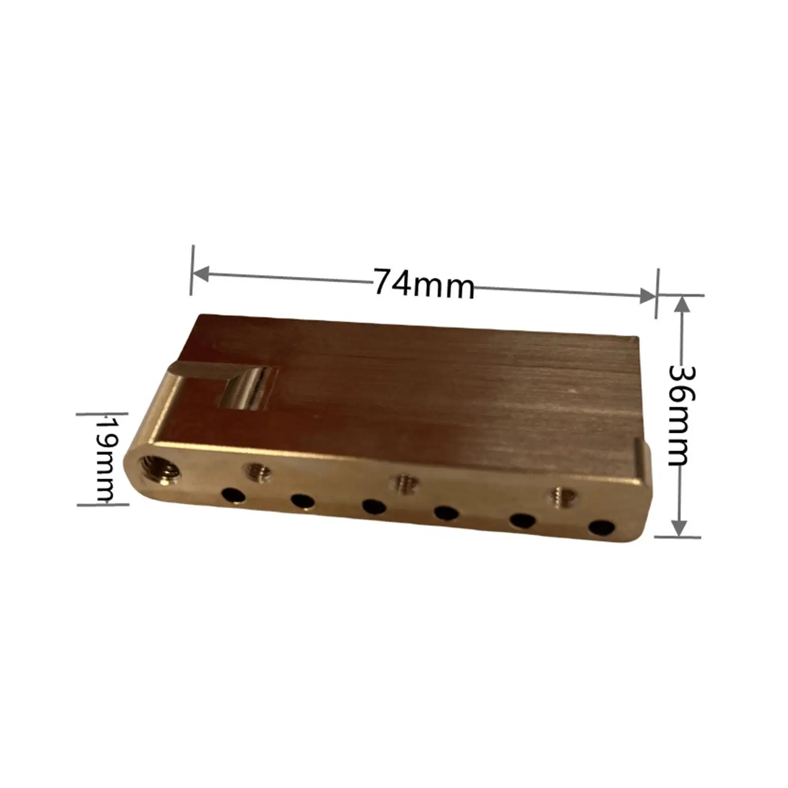 Brass Tremolo Block Guitar Tailpiece Tremolo Bridge System Accessory for St Bridge Bridge Saddle Parts 6mm Holes