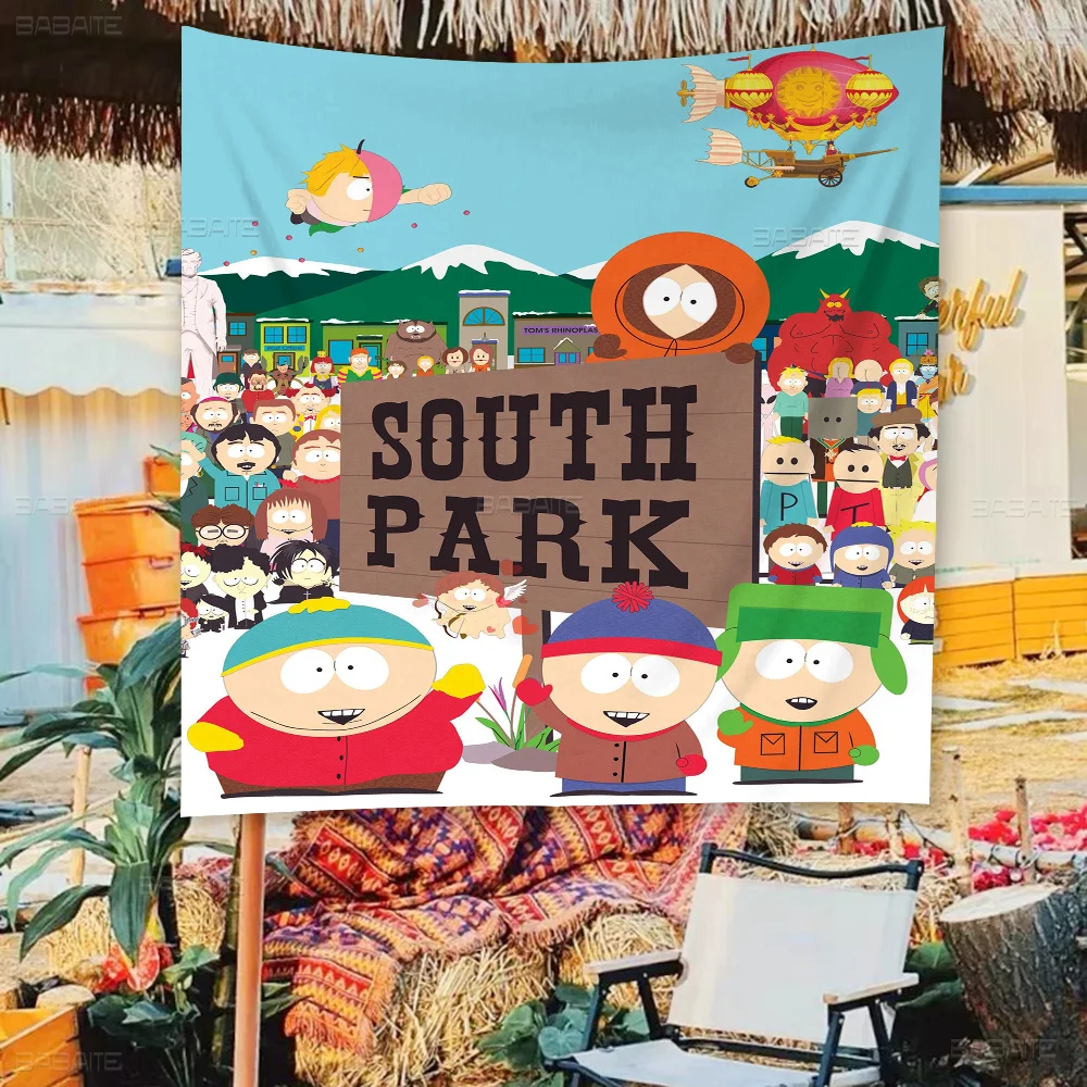 Cartoon-SouthparkS Large Size Flags Printing Patterns Interesting Birthday Party Decorations Banner