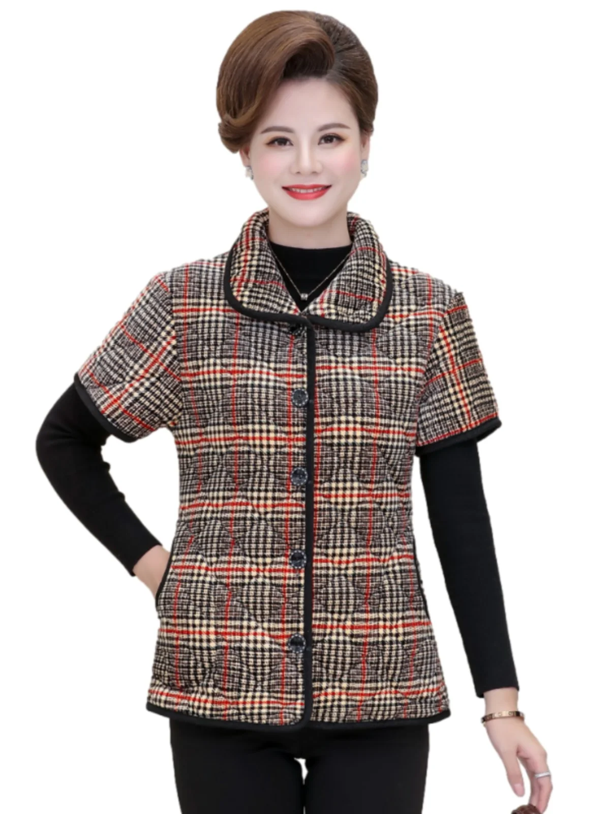 Nowa Modna Bawełniana Kamizelka Damska z Podszewką z Fiszbinami, Idealna na Jesień i Zimę dla Kobiet w Średnim Wieku i Młodszych
