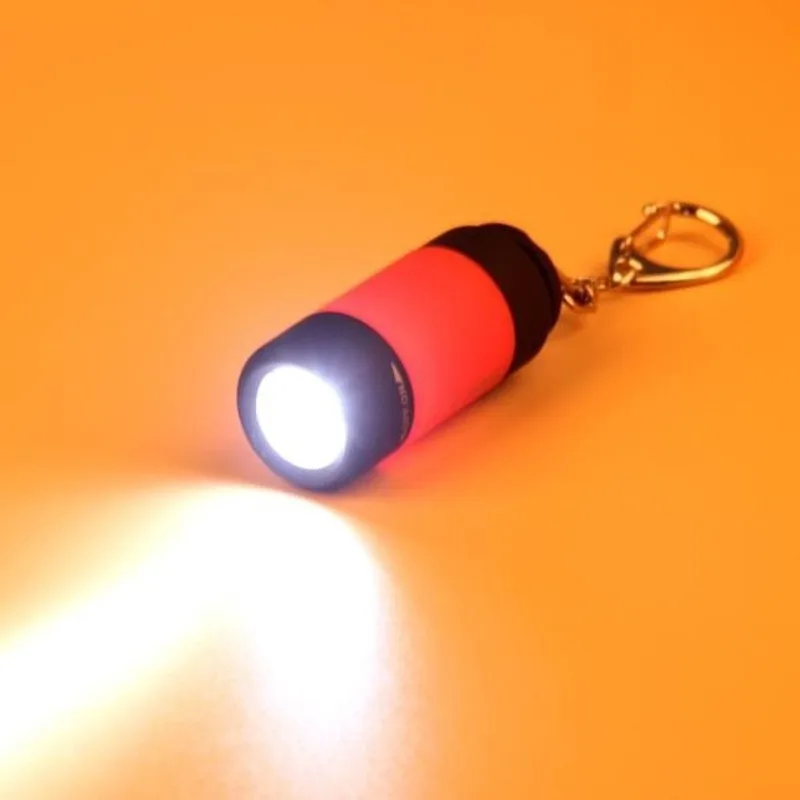 1PC Portable Mini Keychain Pocket Torch USB Rechargeable LED Light Outdoor Flashlight Lamp Waterproof Torch Lamp Lighting