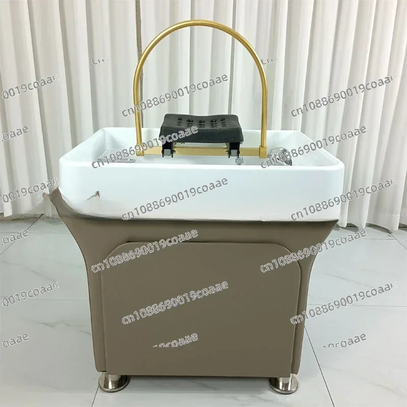 New Mobile Shampoo Basin Barber Shop Spa Fumigation Water Circulation Head Treatment Facial Bed Massage Couch Shampoo Chair