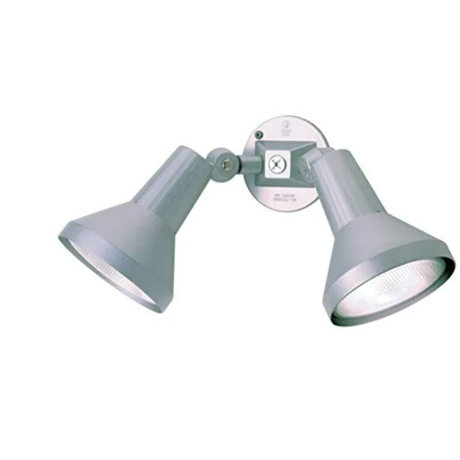 

Уличный прожектор безопасности 150 Вт с двумя головками, корпус из литого алюминия, серое покрытие, влагозащищенный, PAR38