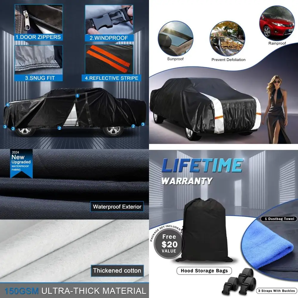 

All-Weather Waterproof Truck Cover for Ram 2500/3500 - Heavy Duty Protection for Outdoor Use (Up to 242)