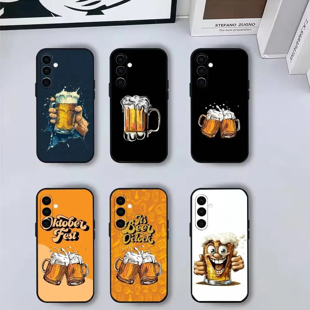 

Lnteresting Beer Painting Phone Case For Samsung Galaxy A73,A72,A71,A70,A53,A52,A51,Others Soft Black Cover