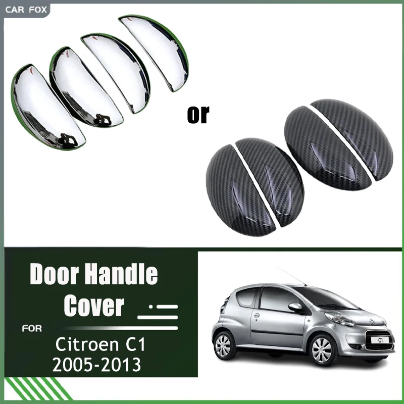 

New Chrome Door Handle Cover Trim for Citroen C1 mk1 2005-2013 Luxurious Car Accessories Stickers Catch Auto Styling 2018 2019