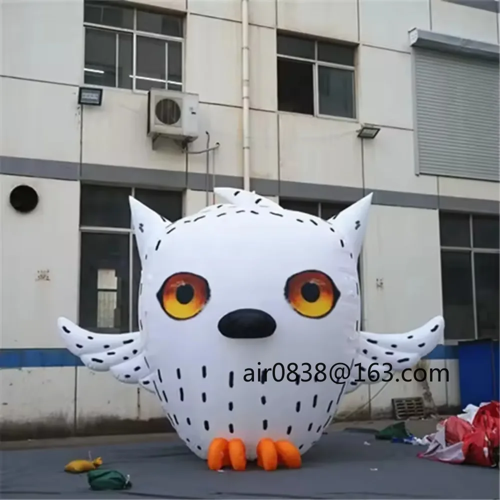 예술 조각 거대한 풍선 올빼미 만화 파란색 풍선 올빼미 동물 마스코트 이벤트 파티 장식