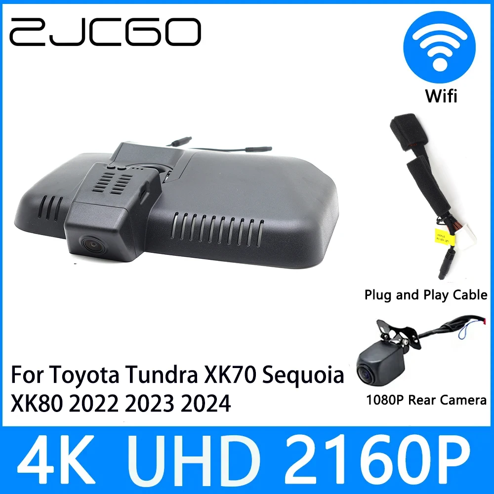 

ZJCGO Dash Cam 4K UHD 2160P Car Video Recorder DVR Night Vision Parking for Toyota Tundra XK70 Sequoia XK80 2022 2023 2024