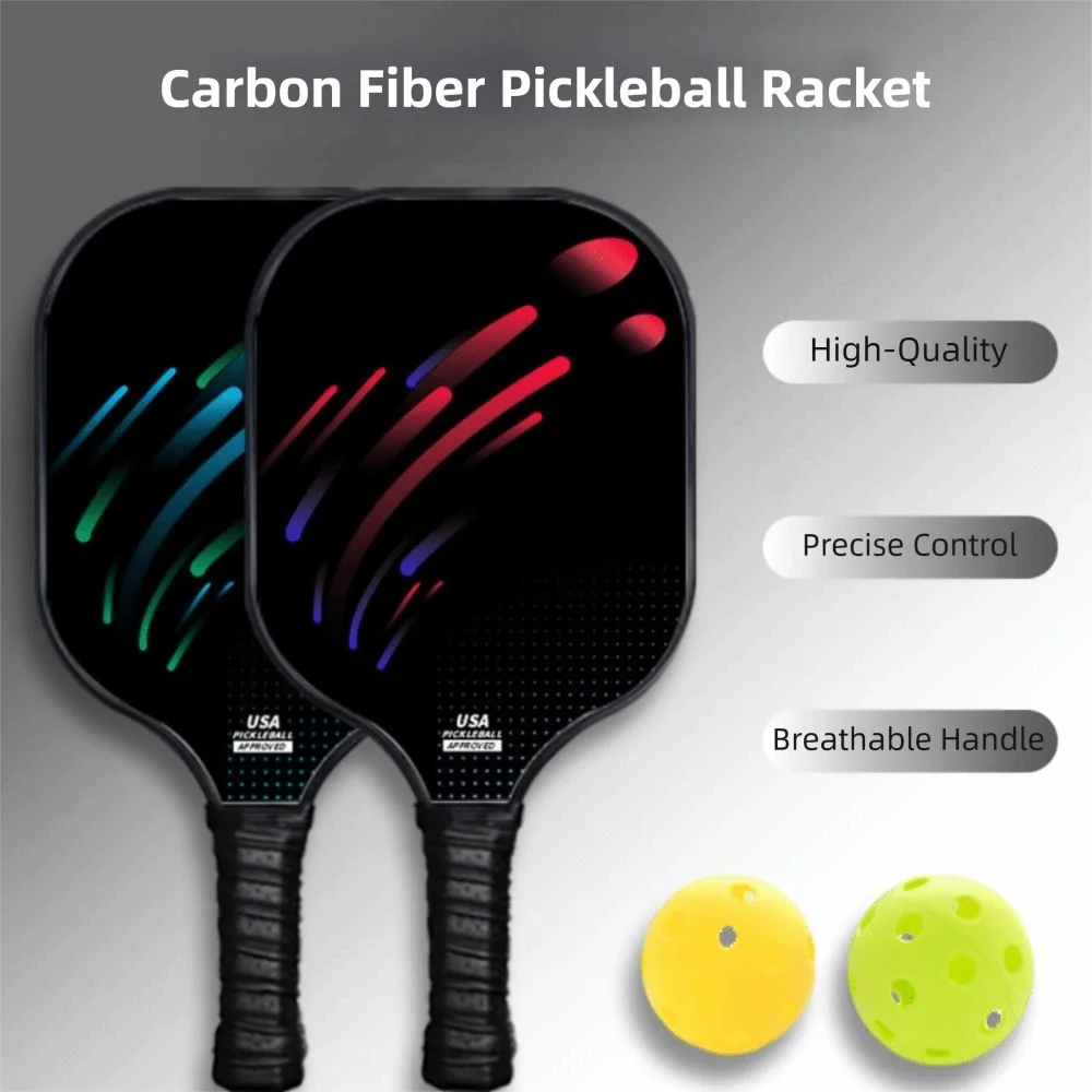 

Carbon Fiber Pickleball Paddle USAPA Approved Frosted Surface Pickle Ball Paddle Polymer Honeycomb Core High-quality