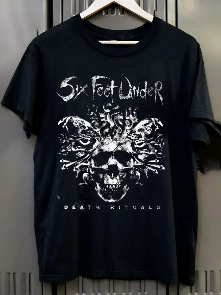 Six Feet Under - Death Rituals Cotton Retro Black All Size Shirt