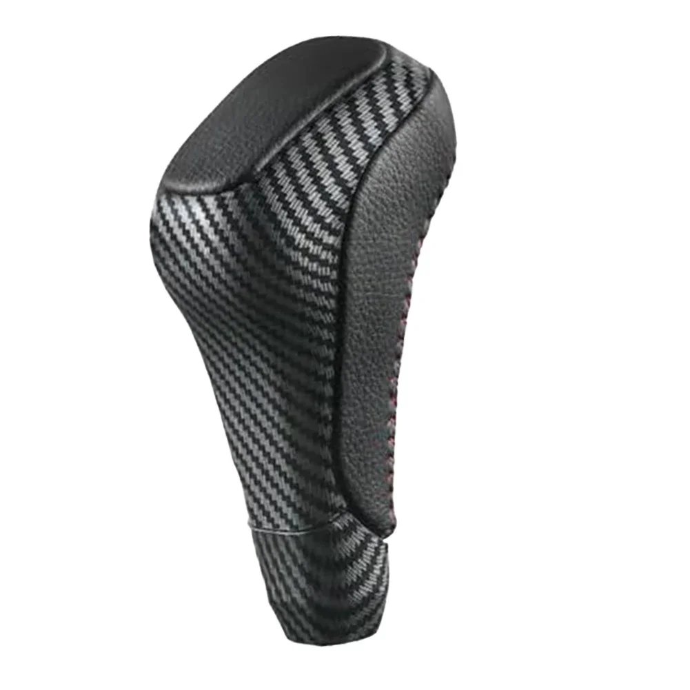 

Replacement Knob Automatic Shift Auto Interior Upgrade Carbon Brazing Color Plastic Red Stitching Carbon Brazing