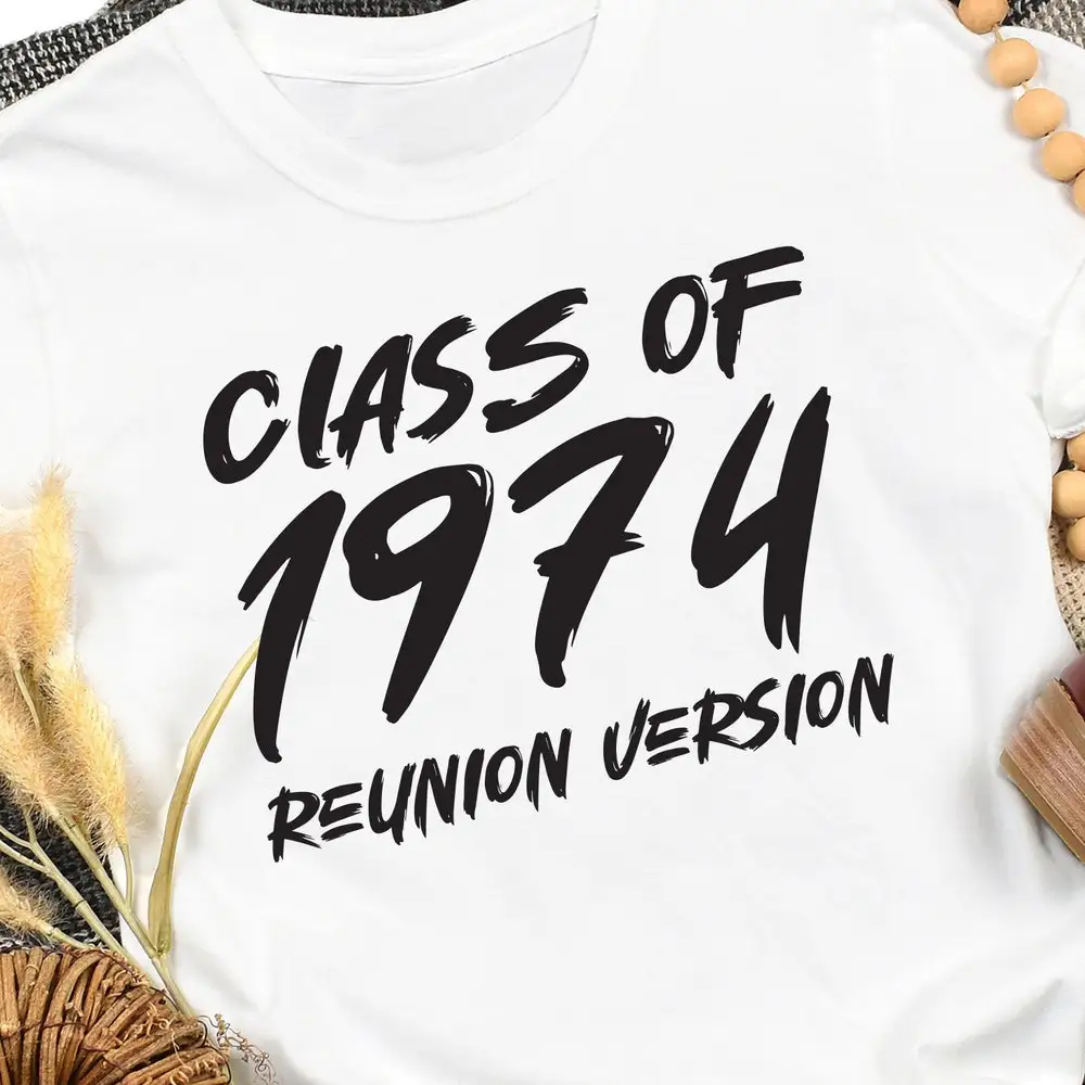 Personalized Class Reunion T Shirt School Group 40Th Year Party Of 1974