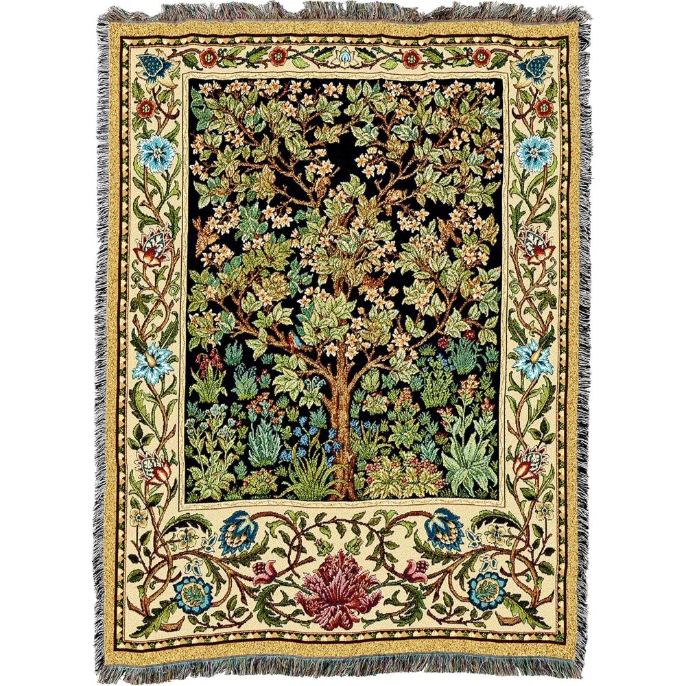 Pure Country Weavers Tree of Life Blanket - Arts & Crafts - Throw Woven from (72x54), Tapestry