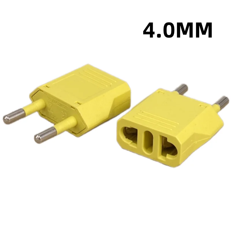 1-100pcs 4.0/4.8mm EU Plug Adapter EU US Israel To Euro KR BR Brazil Plug Converter American Travel Power Adapter Plug Socket