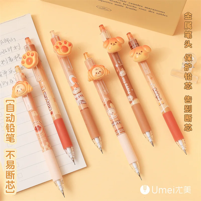 36pcs/lot Kawaii Dog Press Gel Pen Cute 0.5mm Black Ink Signature Pens Stationery Gift School Writing Supplies