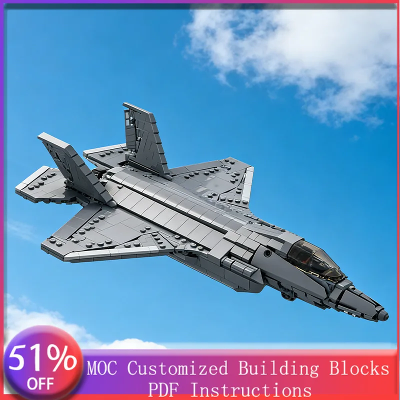 

1213 PCS Car 1:35 scale Type 35A fighter jet MOC Customize Modular Building Block Creative Design DIY Boys Holiday Toy Gifts