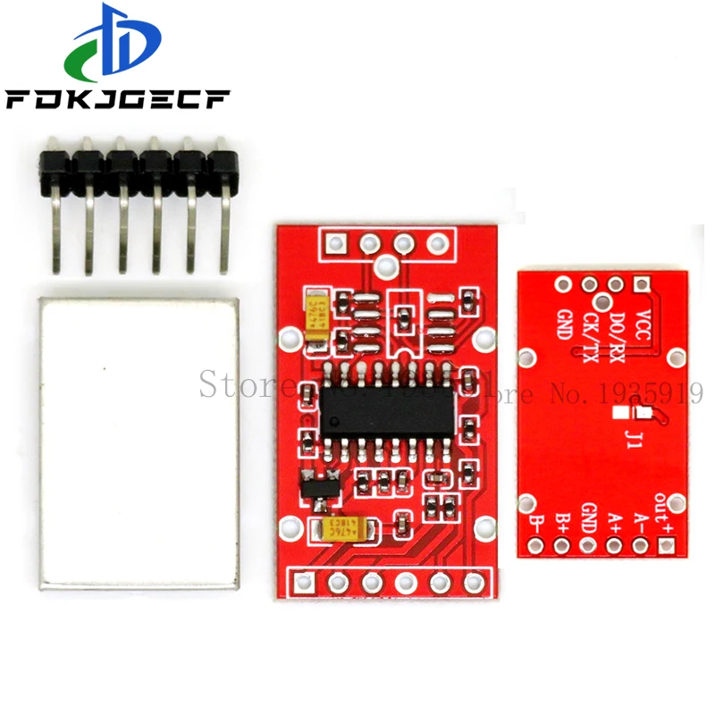 HX711 Dual-channel 24-bit A/D Conversion Weighing Sensor Module with Metal Shied