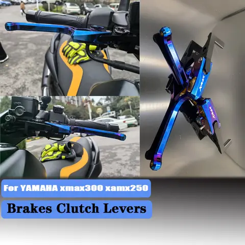 CNC Adjustable Foldable Extendable Motorbike Brakes Clutch Levers For YAMAHA xmax300 xamx250 2017-2024