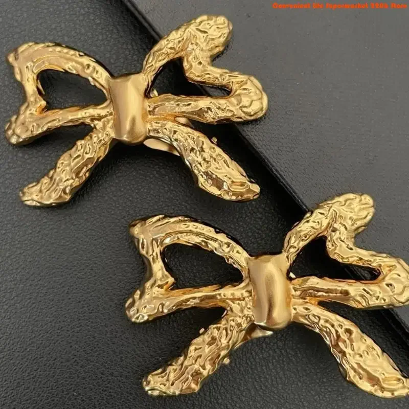 G92D Beautiful Vintage Inspired Bowknot Ear Clip Gold Finish Copper