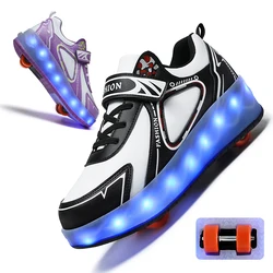 2024 The latest student roller skates boys and girls skateboard sports shoes high quality roller skates with lights 4 wheels