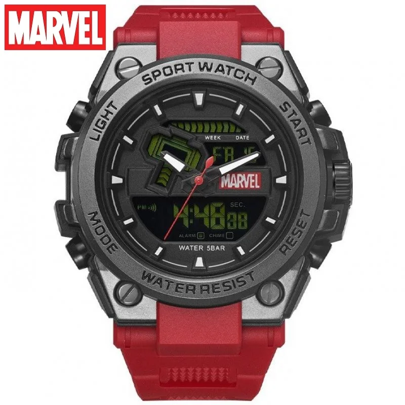 Marvel For Mens Watches Avengers Thor Odinson Dual Display Wristwatch Repeater Alarm Clock God Of Thunder New Male Reloj Hombre