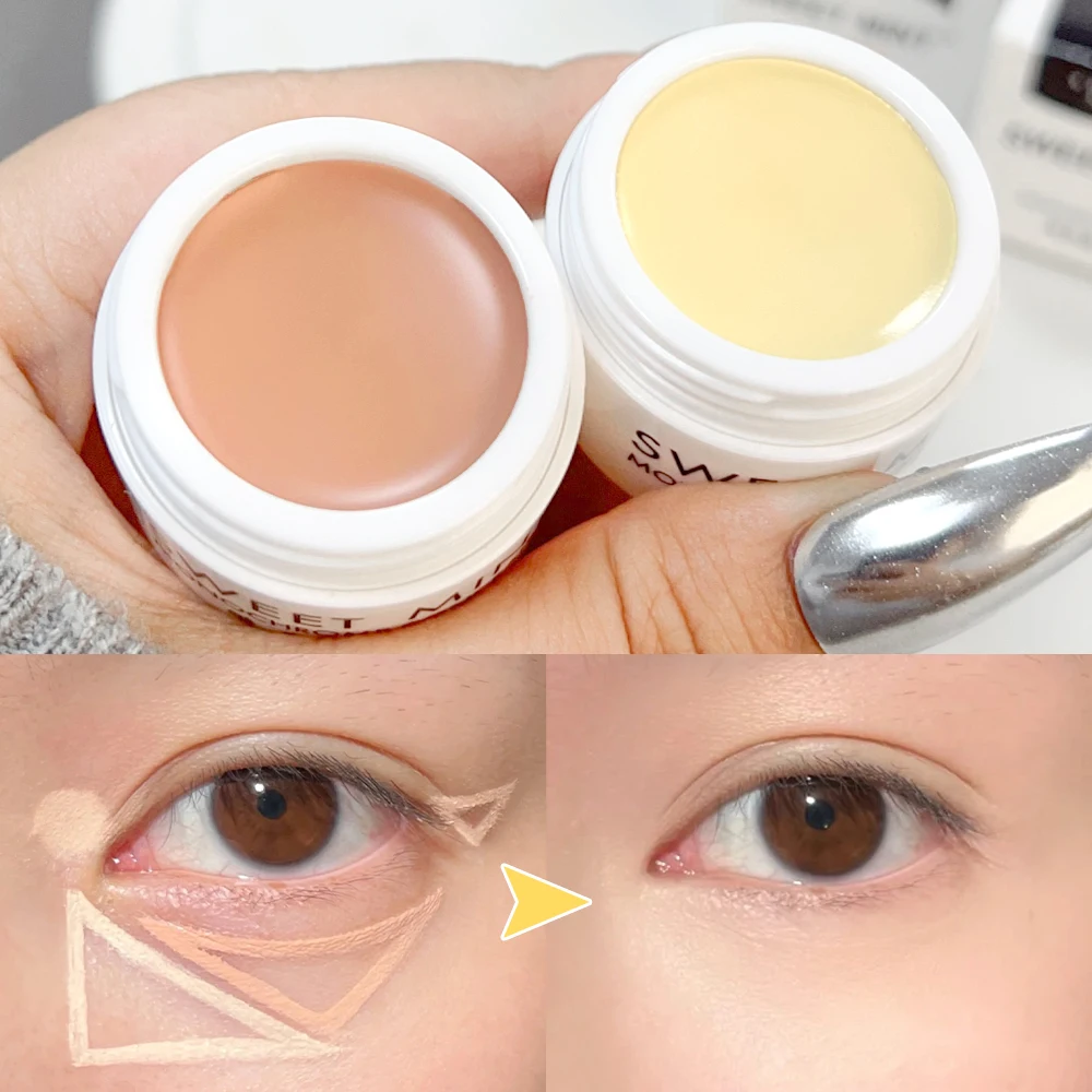 High Coverage Concealer Cream Waterproof Long-lasting Brighten Cover Dark Circles Concealer Multifunction Facial Makeup Cosmetic