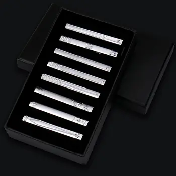 8ks kravatových sponek s diamantem a krabičkou pro muže, svatební pánské kravatové spony, sada chromovaných a nerezových šperků do kravaty 10 nejlepší prodej spona na kravatu s letadlem - №10