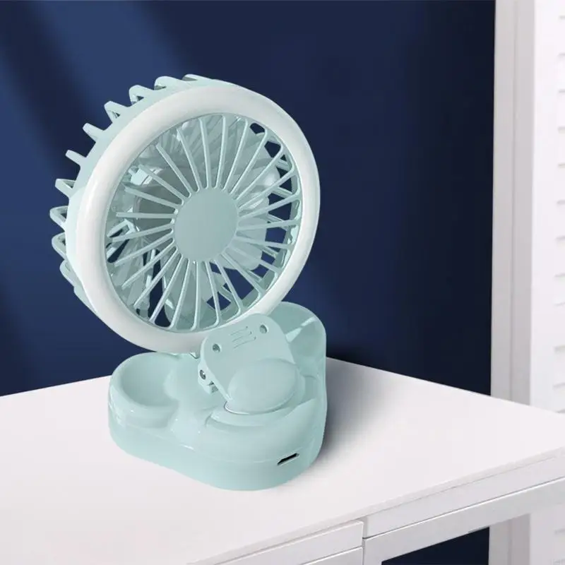 Портативные карманные фанаты USB зарядка Lazy Fan Mini Mini Portable Student Outdoor Fan Function Function Led Light N58d