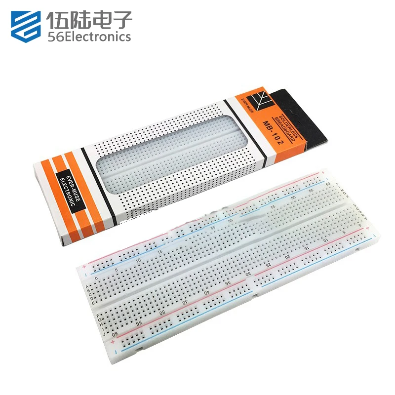 Experimental PCB Board 830 Pin Bread Board Spliceable Breadboard para treinamento e ensino