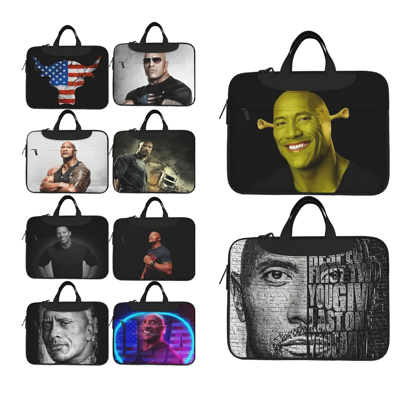 

Dwayne Johnson Laptop Bag Case Protective Vintage Computer Bag Bicycle Crossbody Laptop Pouch