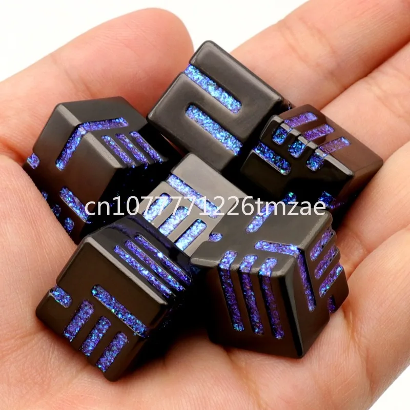 Metal Dice Chips Multi-Sided Board Game Script Killing Running Group Cool Running Game Props