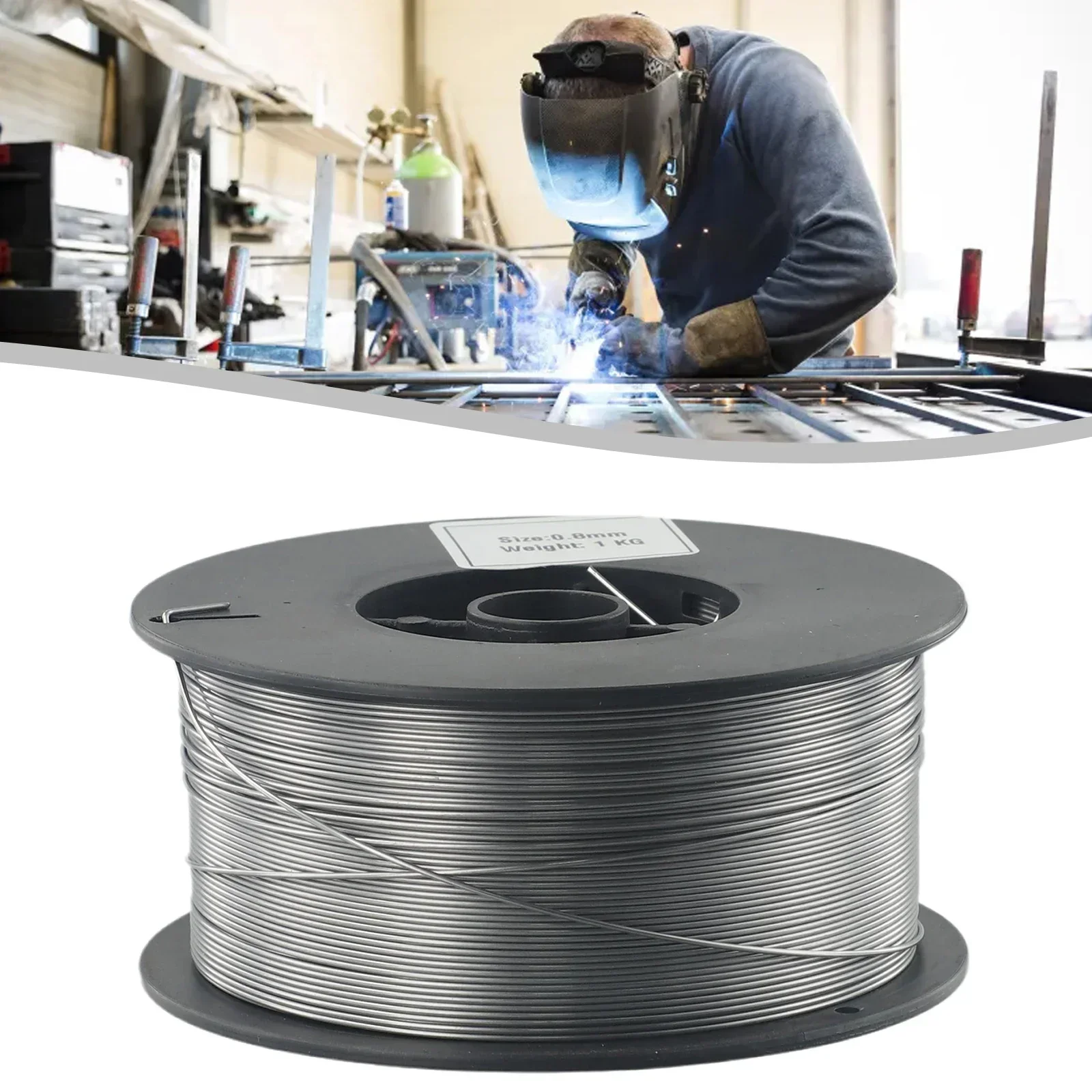 

Best New High Quality Welding Wire Weld Roll Spare Parts 0.8mm Spool 1 Piece Welding Equipment 10.5*10.5*5CM 1KG