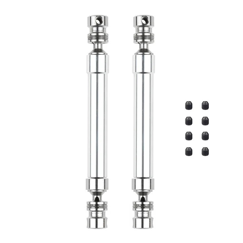 【STOCK】2PCS Metal CVD Drive Shaft 110-160mm for 1/10 RC Rock Crawler SCX10 90046 Trx4,Silver