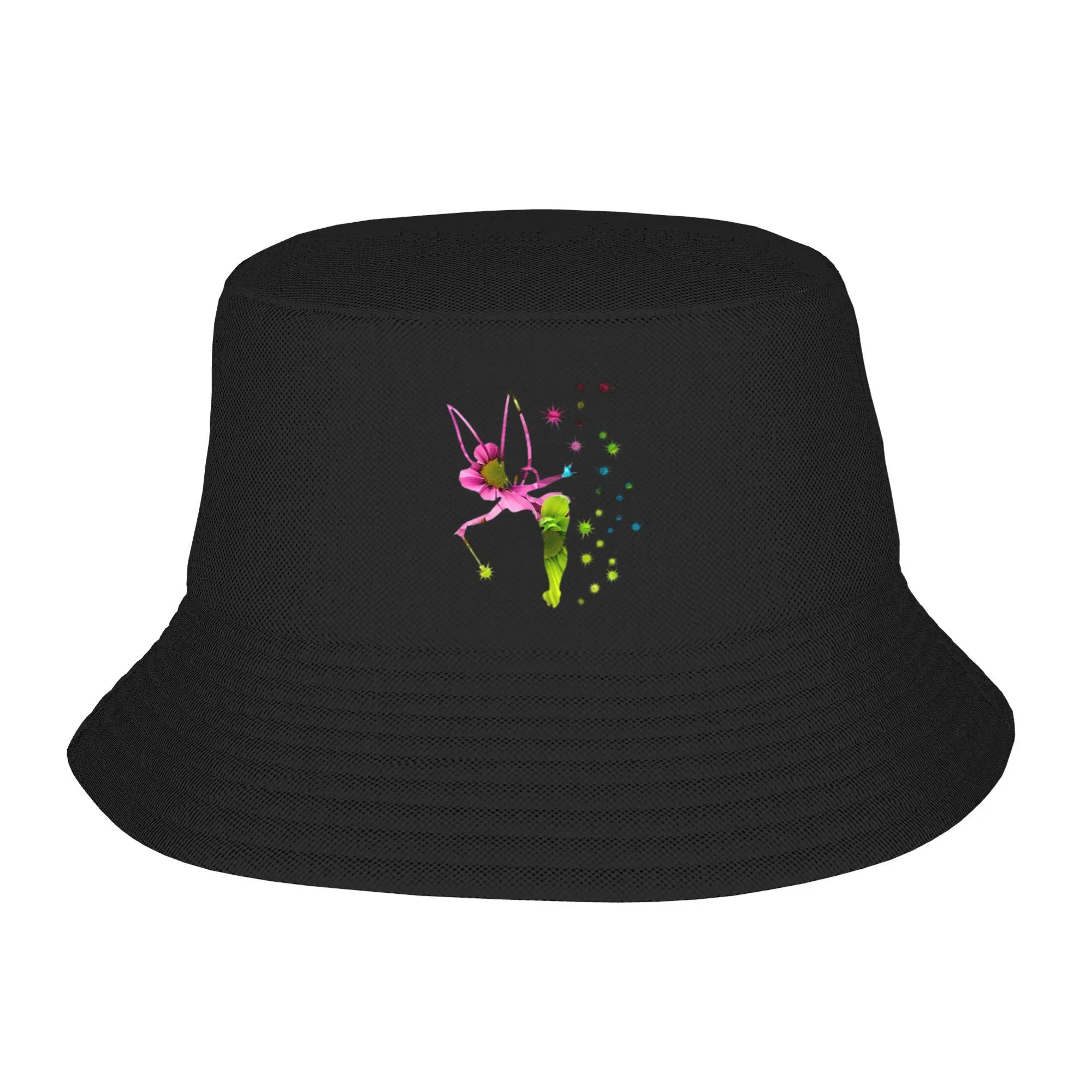 

Floral Tinkerbell Bucket Hat Panama Bob Hats Outdoor Fashion Autumn For Summer Beach Fishing Unisex Fisherman Caps