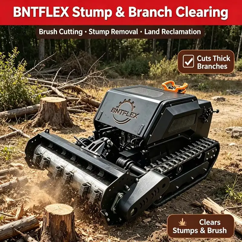 Remote‑Controlled Crawler Mower, Water‑Cooled Diesel Brush Cutter for Mountain Land Reclamation & Orchard Weeding