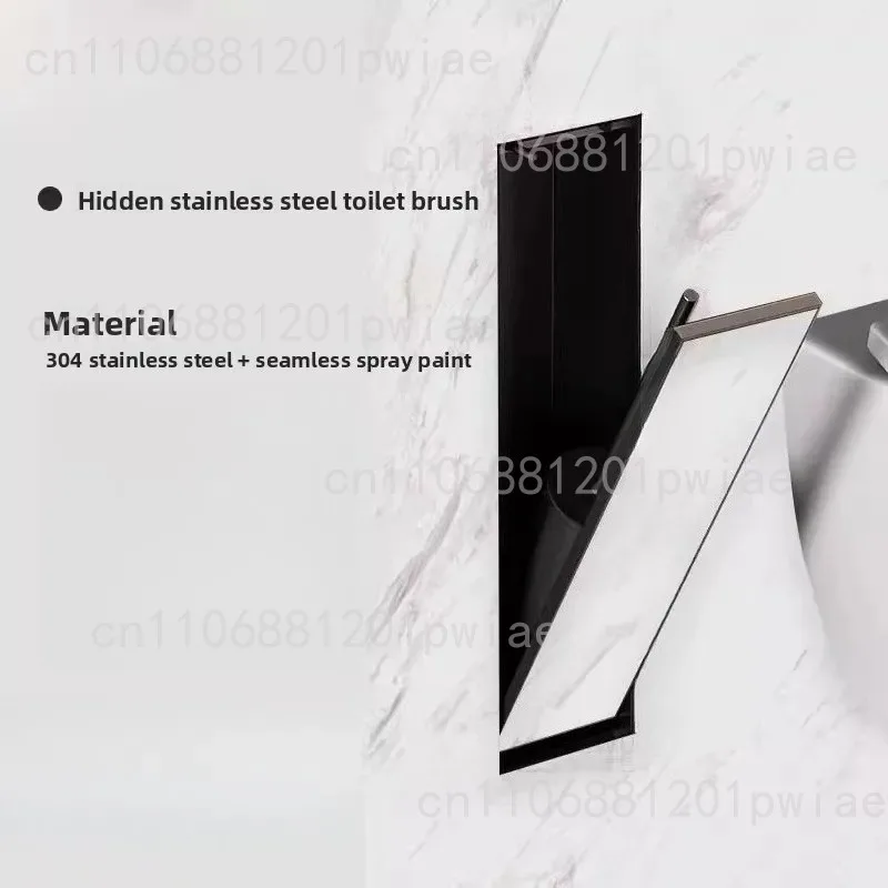 Hidden Stainless Steel Niche Toilet Recessed Toilet Brush Bathroom in-wall
